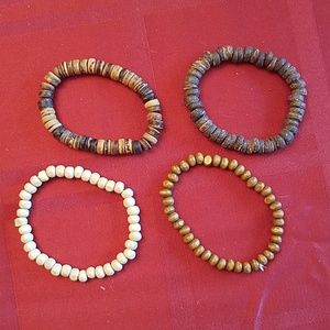 Bead Bracelets - 4 Stretch Bead Bracelets